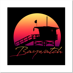 Baywatch sunset Posters and Art